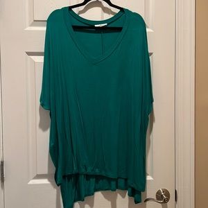 Green v neck tunic